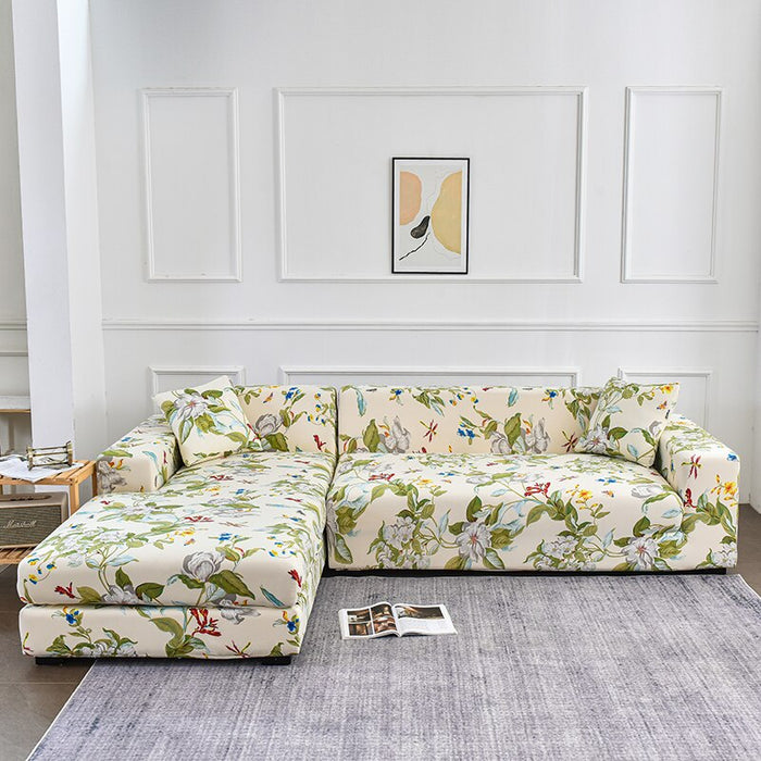 Stretch L-Shape Corner Sofa Covers For Living Room