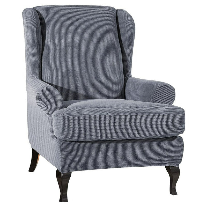 Sloping Arm Wing Back Chair Cover