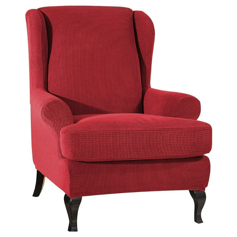 Sloping Arm Wing Back Chair Cover