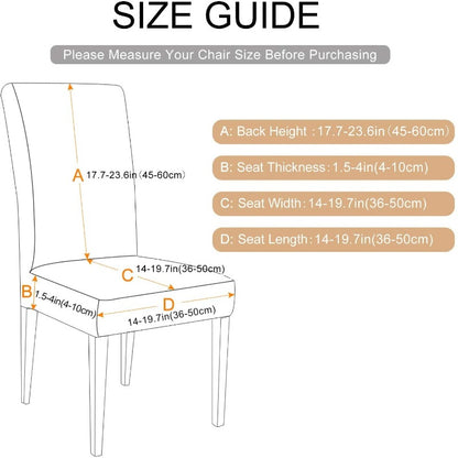 Elastic Printed Dining Chair Cover