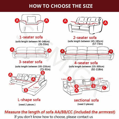 Size Chart Of Sofa SlipCover.