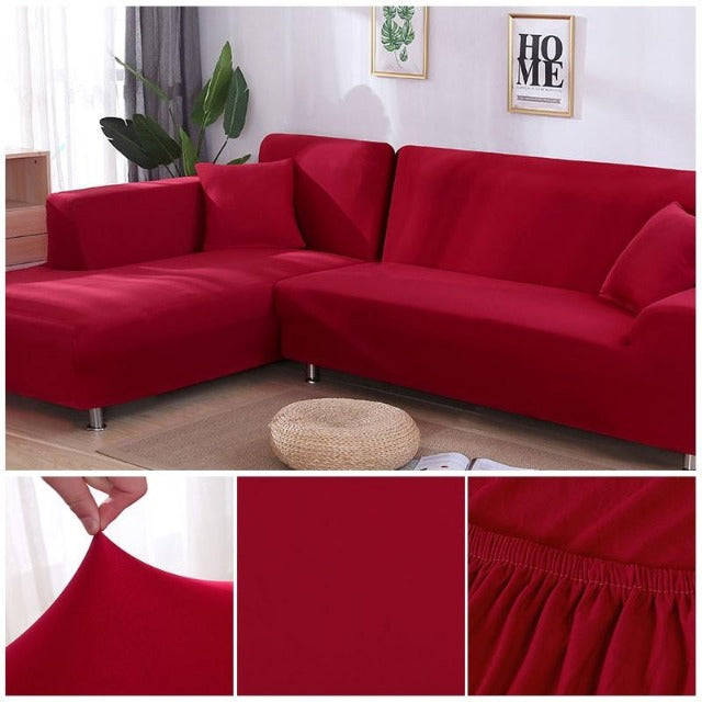 Waterproof Red Sofa SlipCover.