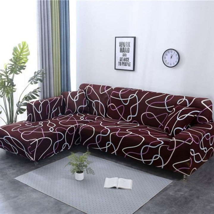 L-Shaped Slipcover Couches.