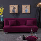 Solid Color Armless Sofa Bed Slipcover