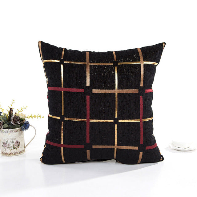 Grid Patterned Cushion Covers