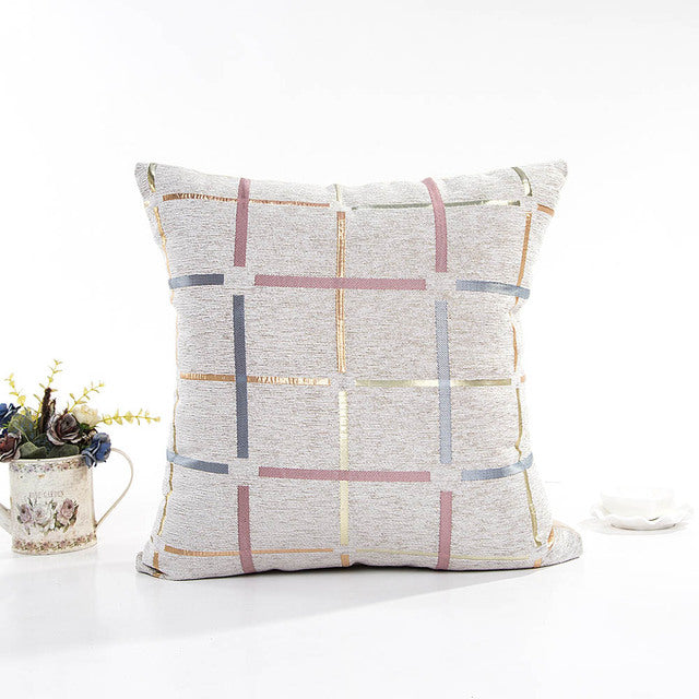 Grid Patterned Cushion Covers
