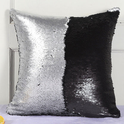 Double Colored Sequin Cushion Covers