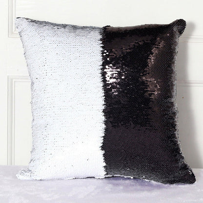 Double Colored Sequin Cushion Covers