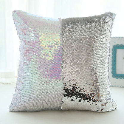 Double Colored Sequin Cushion Covers