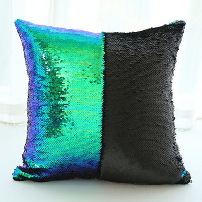 Double Colored Sequin Cushion Covers