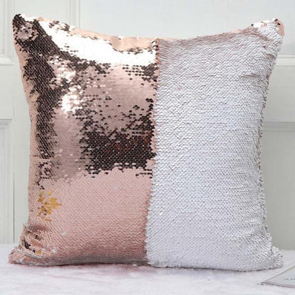 Double Colored Sequin Cushion Covers