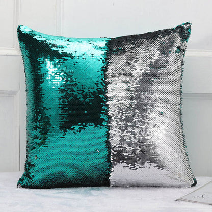 Double Colored Sequin Cushion Covers