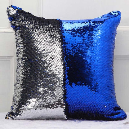 Double Colored Sequin Cushion Covers