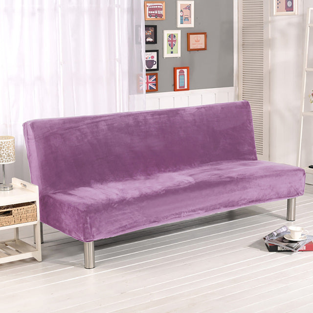 Solid Color with Soft Plush Sofa Bed Slipcover