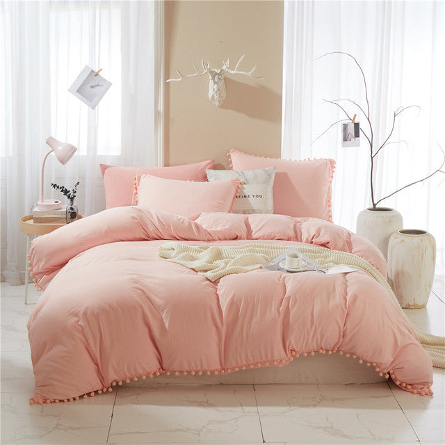 Puff Solid Color Bed Cover