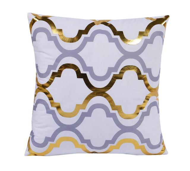 White & Gold Cushion Covers