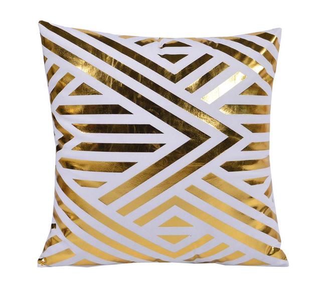 White & Gold Cushion Covers