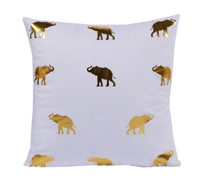 White & Gold Cushion Covers