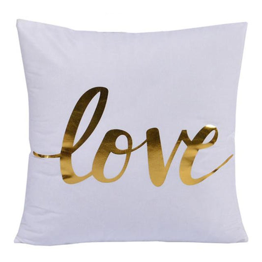 White & Gold Cushion Covers