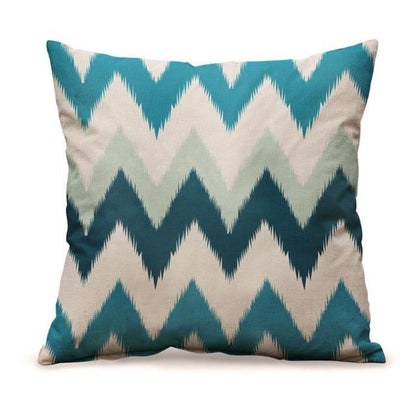 Blue Printed Cushion Covers