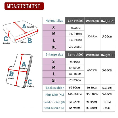 Elastic Sofa Seat Solid Color Covers